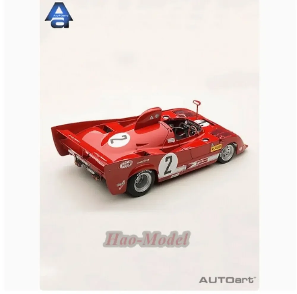 AUTOART 1/18 para ALFA ROMEO 33TT 12 1975 aleación Diecast modelo coche juguetes de simulación niños regalos de cumpleaños Hobby colección de exhibición