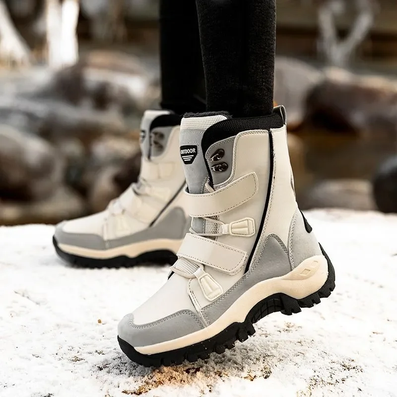 Winter Women Booties Warm Sneakers Trendy Black Ankle Boots Waterproof Snow Boots Female Warm Fur Fashion Outdoor Boots Platform