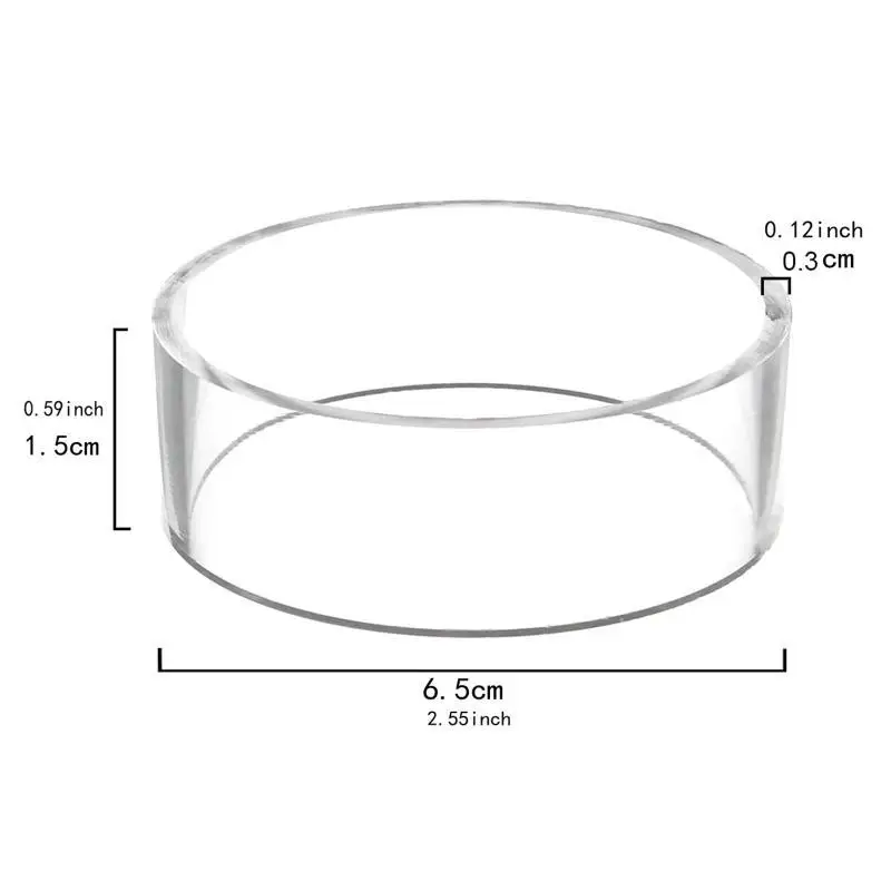 652F Nhựa Tròn Đế Trưng Bày Acrylic Đỡ Vòng Tròn Trong Suốt Giá Đỡ Chất Liệu Acrylic Hỗ Trợ Đế Giá Để Quả Bóng Golf