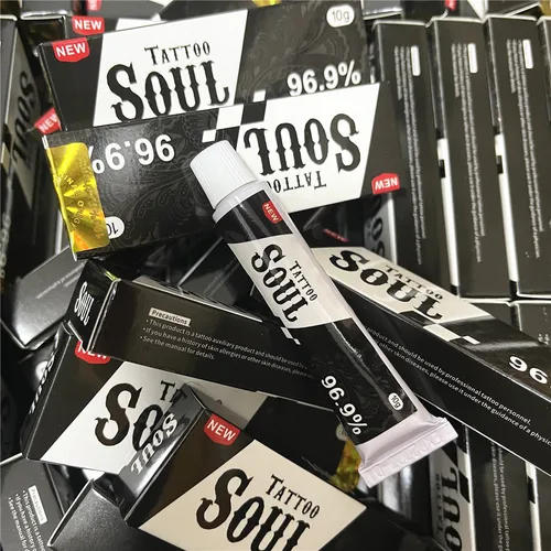 Imagen 2 del producto Genuino 96,9% negro SOUL antes del tatuaje crema para maquillaje permanente cuerpo Microblading cejas labios 10g