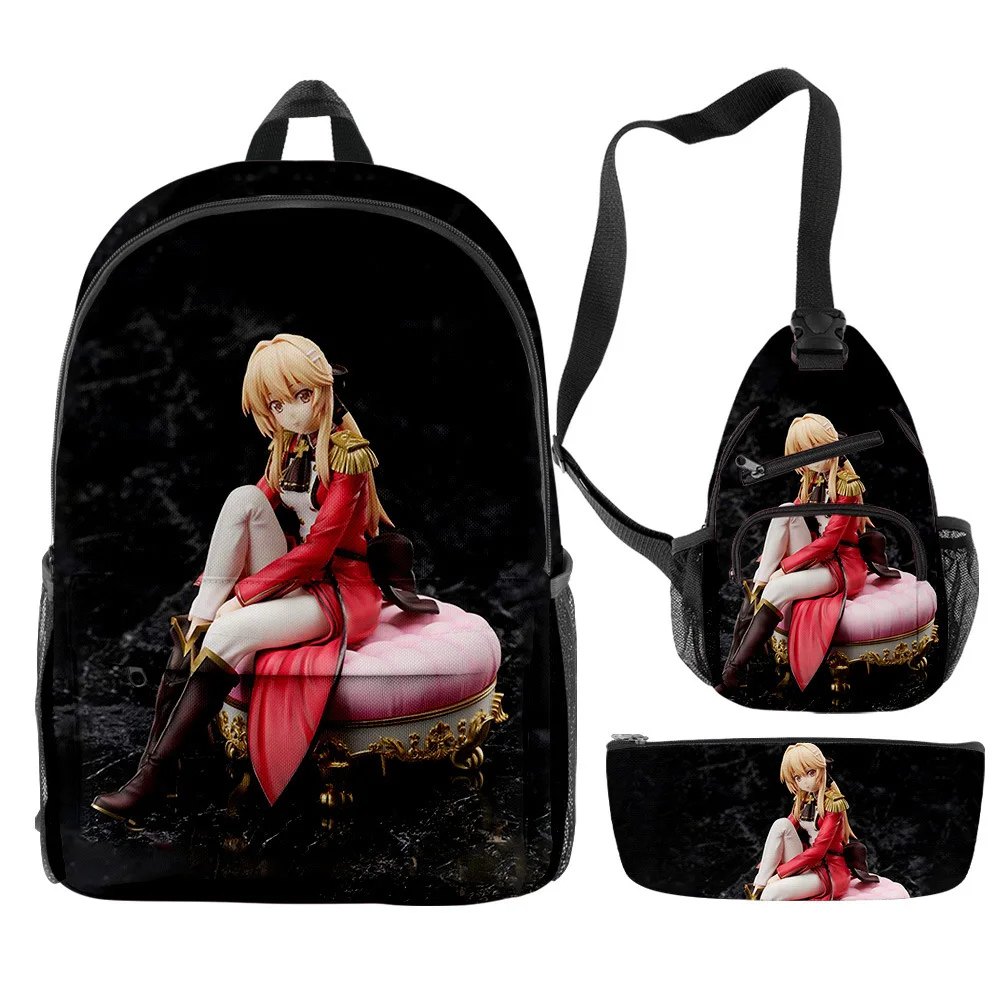 

Youthful The Kingdom Reconstruction of Realistic Braves 3pcs/Set Backpack 3D Bookbag Laptop Backpacks Chest Bags Pencil Case