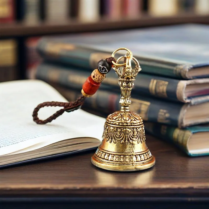 1 قطعة جرس النحاس الرجعية الرياح الدقات النحاس الحرف يموت الصب سقوط الرياح الدقات التبتية البرونزية جرس أفكار النحاس جرس قلادة #1