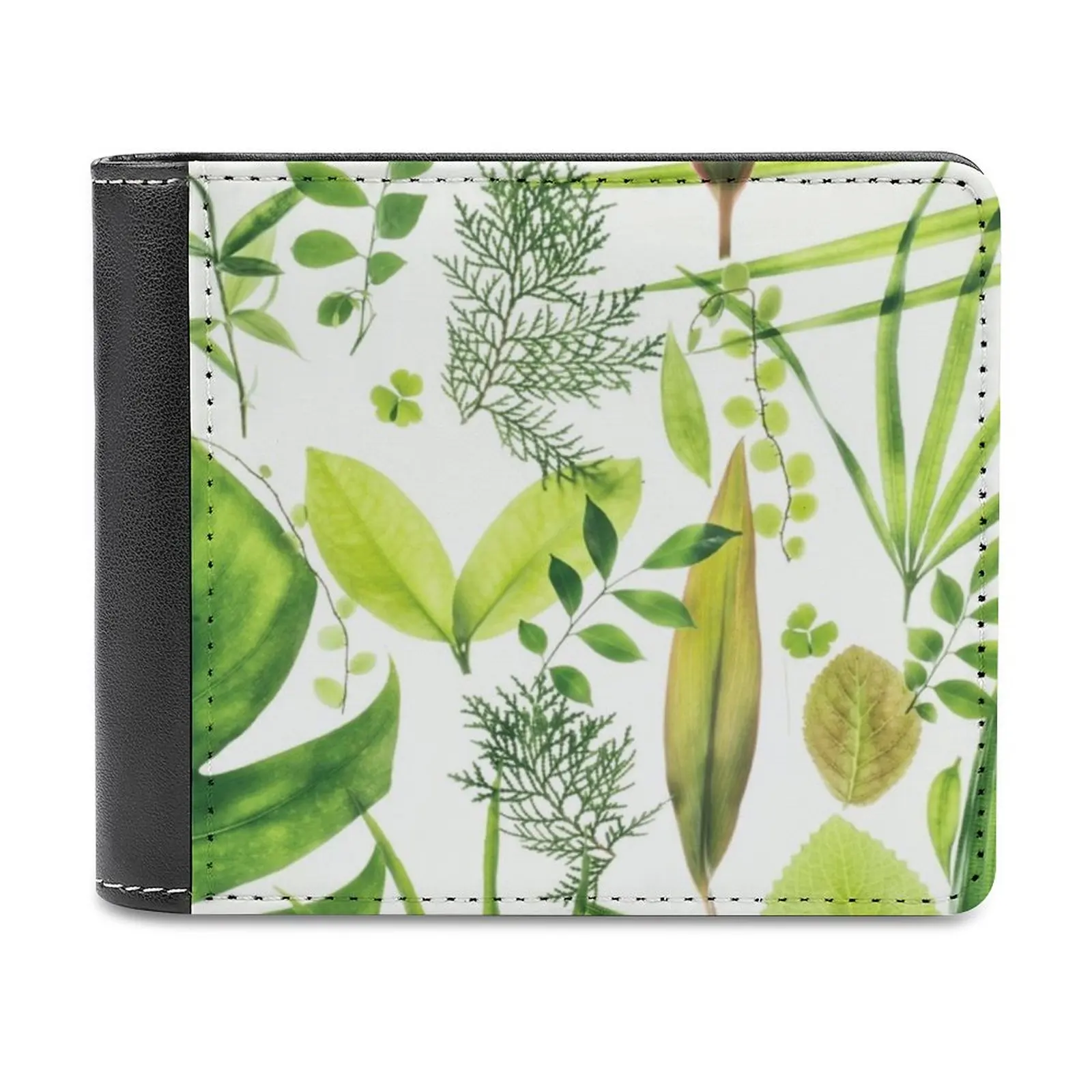 

Foliage Men's Wallet Leisure Travel Lightweight Portable Wallets Short Style Male Purse Botany Botanical Nature Leaf Foliage