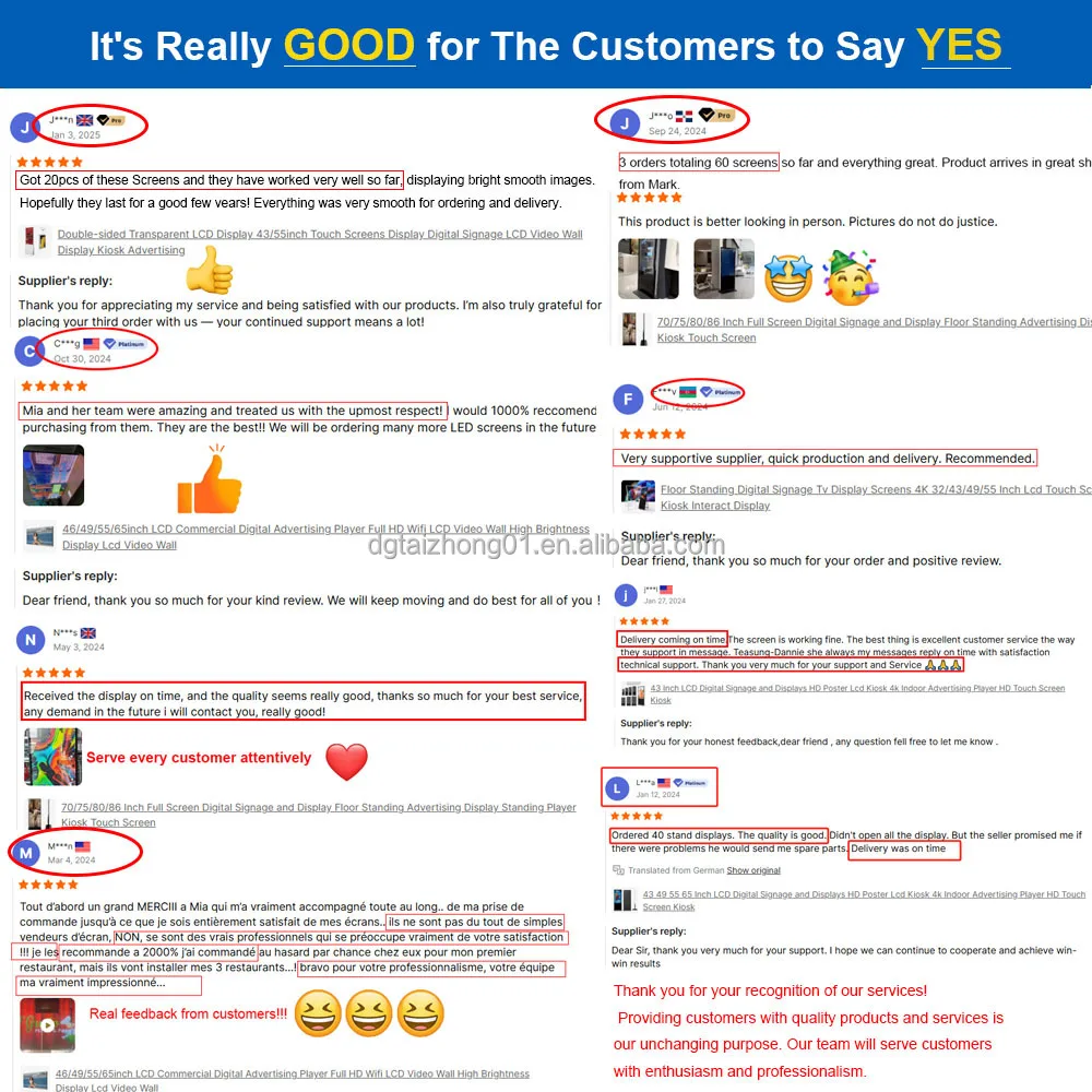 Display All in One Touch Screen Kiosk Self-Inquiry Display 32/43 Inch Floor Standing Interactive LCD Panel Digital Information