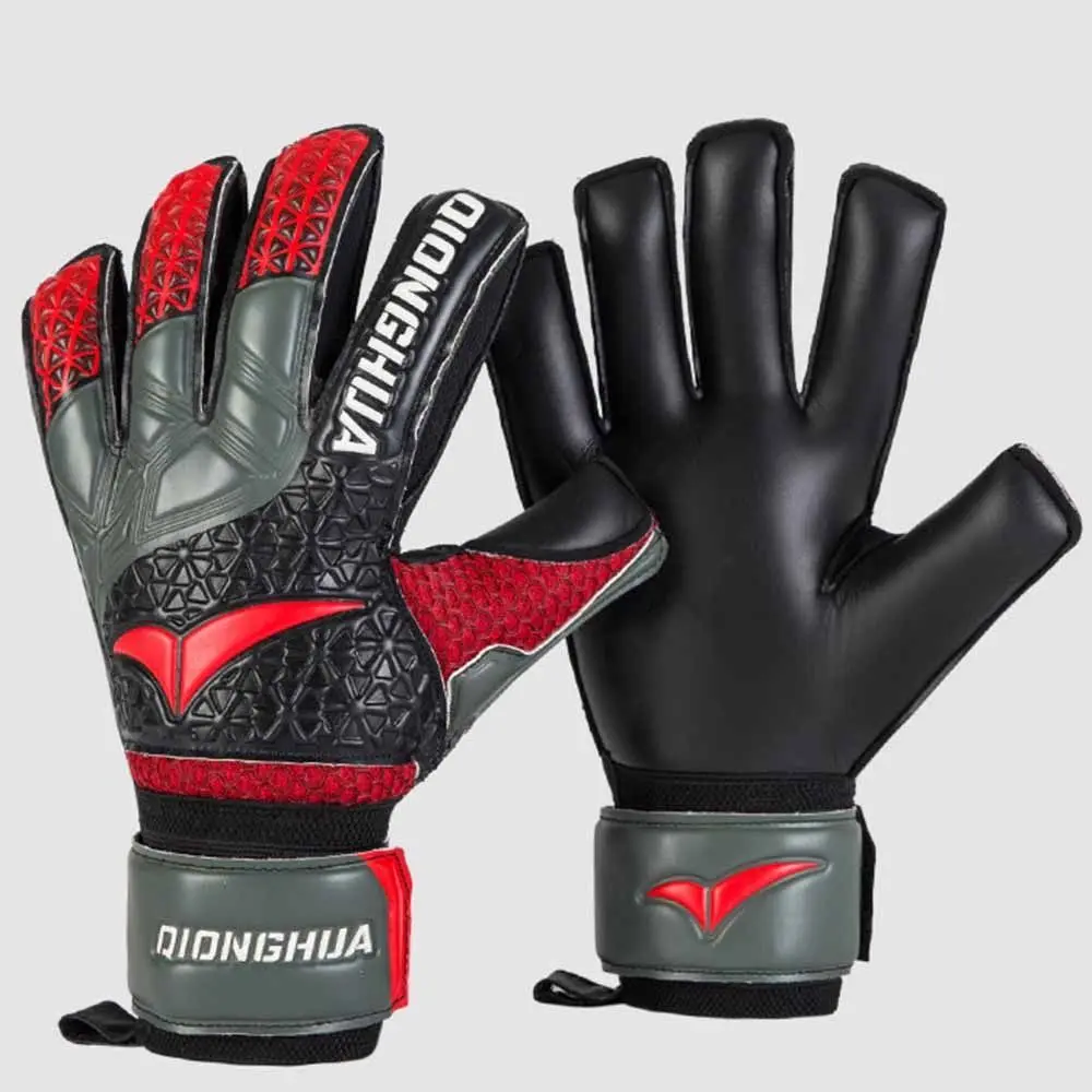 

Воротарские перчатки с защитой пальцев, износостойкие красочные футбольные перчатки, прочные футбольные вратарские перчатки с поручнями