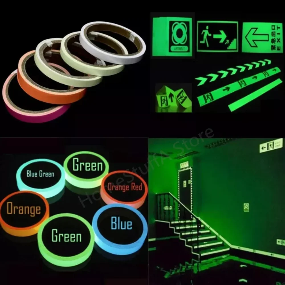 3 mete Glow In The Dark Wall Decals Self Adhesive Reflective Tape Luminous Socket Wall Stripe Sticker Fluorescent Emergency Safe