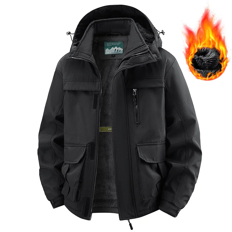 

Мужская новая модная одежда, топы, осенне-зимняя мужская однотонная простая базовая повседневная модная толстовка с карманами на молнии, пальто