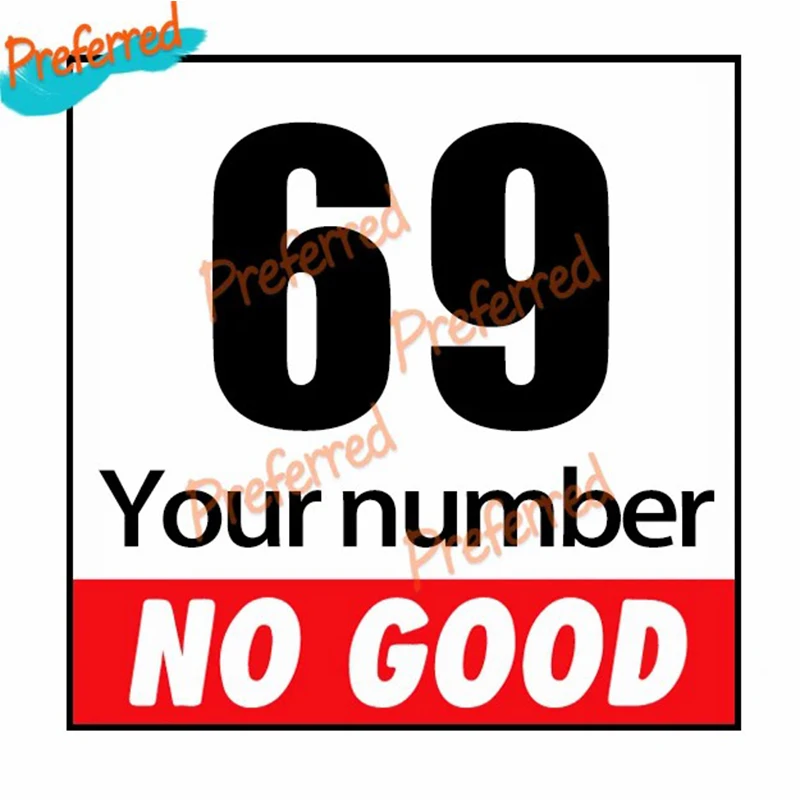 No Good Racing Hand Door Plates Kanjo Sticker Number Decal(Remark Customizable Number)