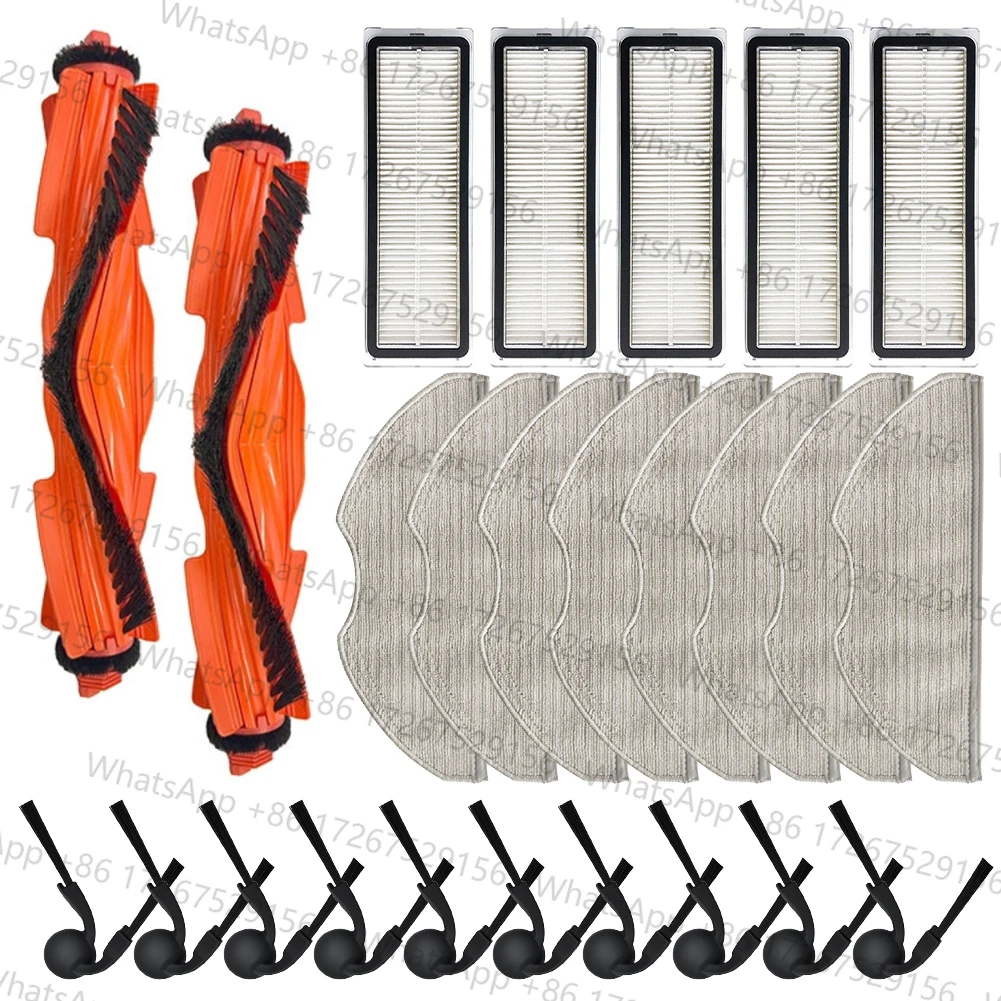 Vacuum Cleaner Accessories For Xiaomi S40 OV81, Replacement Main Brush Side Brush Filter Mop Cloth Cleaning Kit