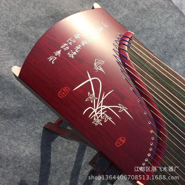 Hot-selling imitation mahogany lettering professional guzheng, teaching guzheng citara instrumento musical guqin