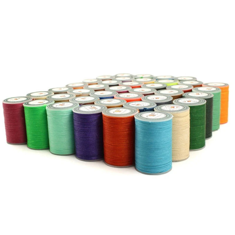 Flat Waxed Sewing Line, Thickness Waxed Thread for Leather Craft, Hand Stitching Thread, 0.8mm, 1.0mm