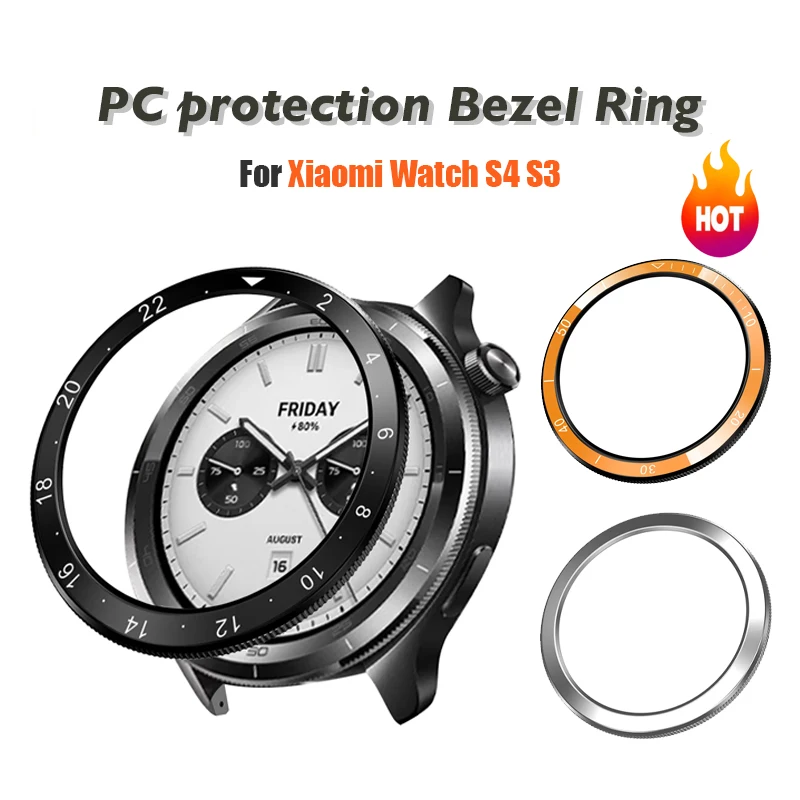 

PC protection Bezel Ring For Xiaomi Watch S4 S3 Anti-Scratch Protective Case Shell Frame Cover Accessories (Not Metal)