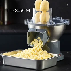 Automatic Carrot Shredder Slicer Commercial  Big Ingredients Mouth  Potato Cube Shredding Machine Cutter Vegetable Processor