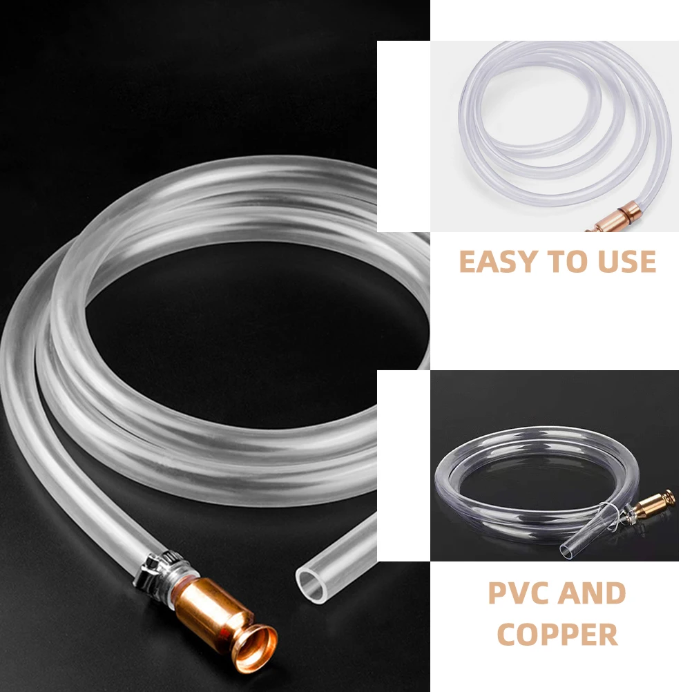 

1/2 Inch Pump Multi-Purpose Liquid Transfer Tubing Copper Pvc Durable Lightweight Portable Pump Gas Hose For