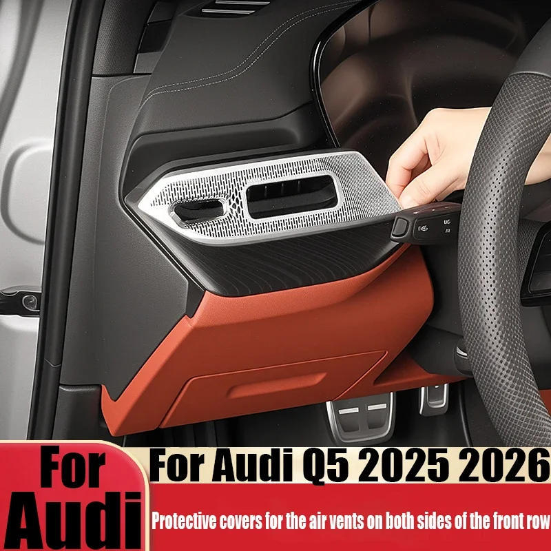For Audi Q5 2025 2026 front side air outlet stainless steel protective cover automotive accessories interior modification parts