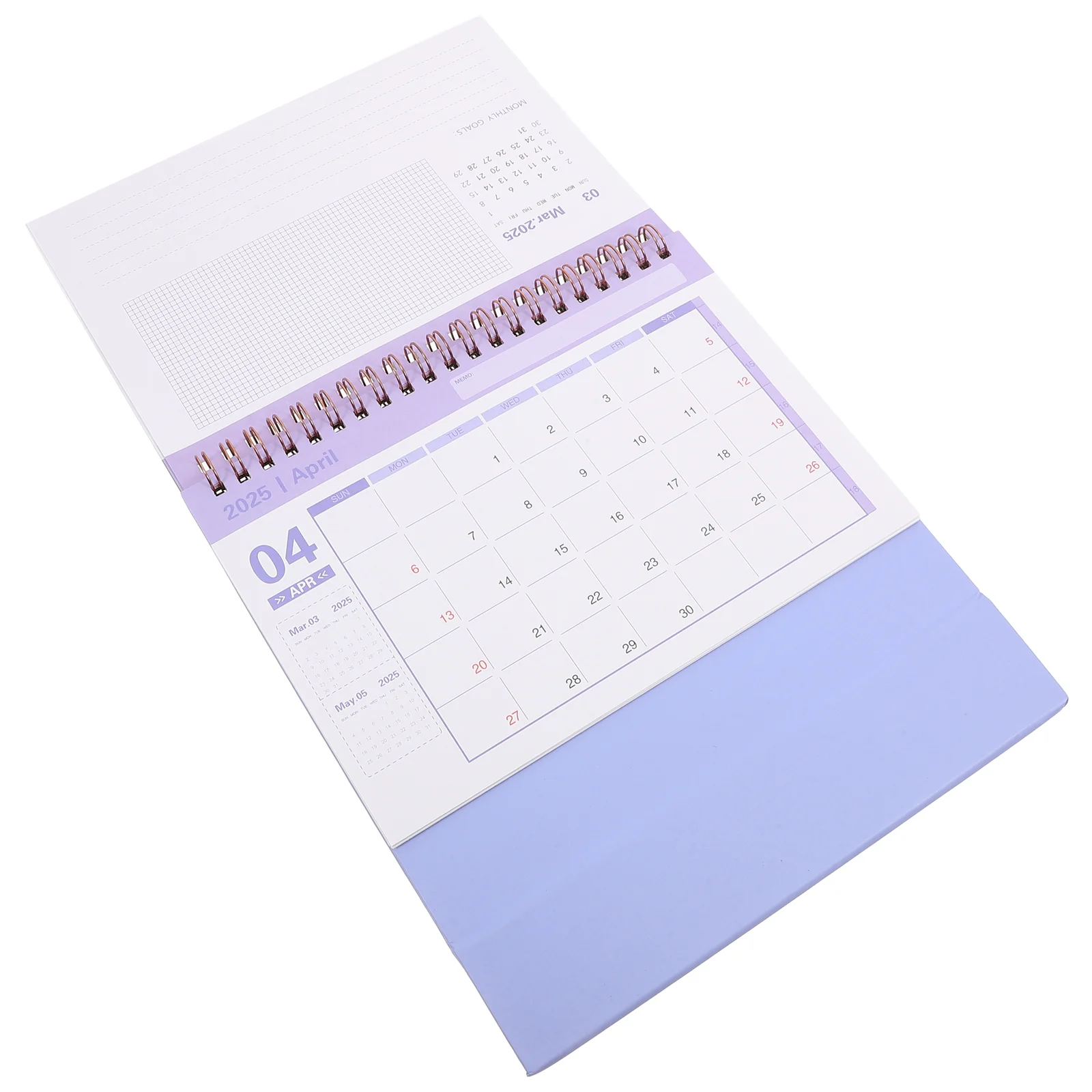 Blank 2025 Desk Calendar Office Advent Calendars Digital Alarm Clock Paper Daily Use Month