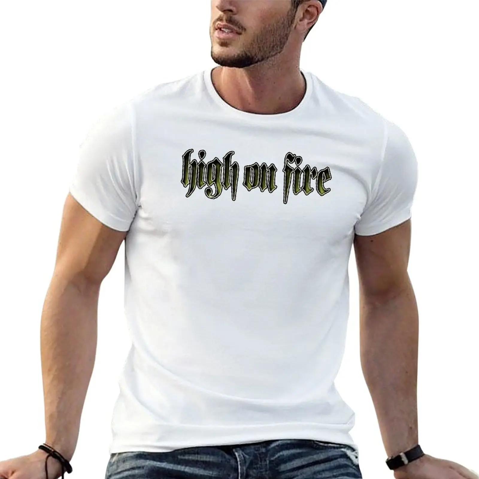 HIGH ON FIRE BAND T-Shirt graphic t shirts for man t shirt man casual t shirt for man 100 percent cotton T-shirt