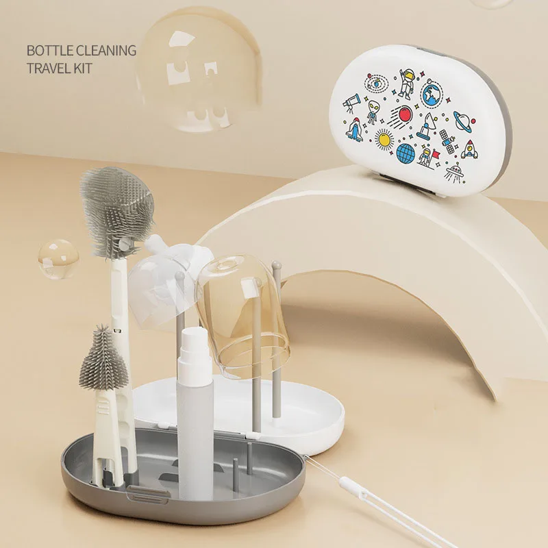 

Baby Bottle Brush Travel Set Travel Portable Bottle Brush Bottle Cleaning Brush Easter Gift