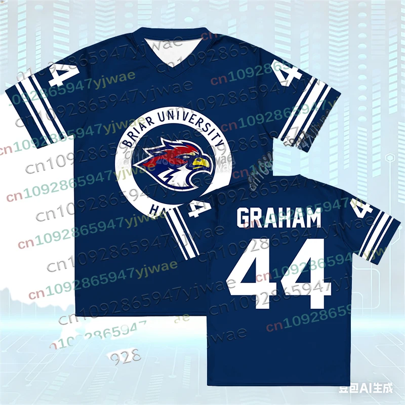 Camiseta de la Universidad Briar Off Campus, Graham 44 22 DI LAURENTIS 66 Tucker46, Cuello en V, Manga Corta, para Hombre y Mujer, Camisetas 3D Cosplay