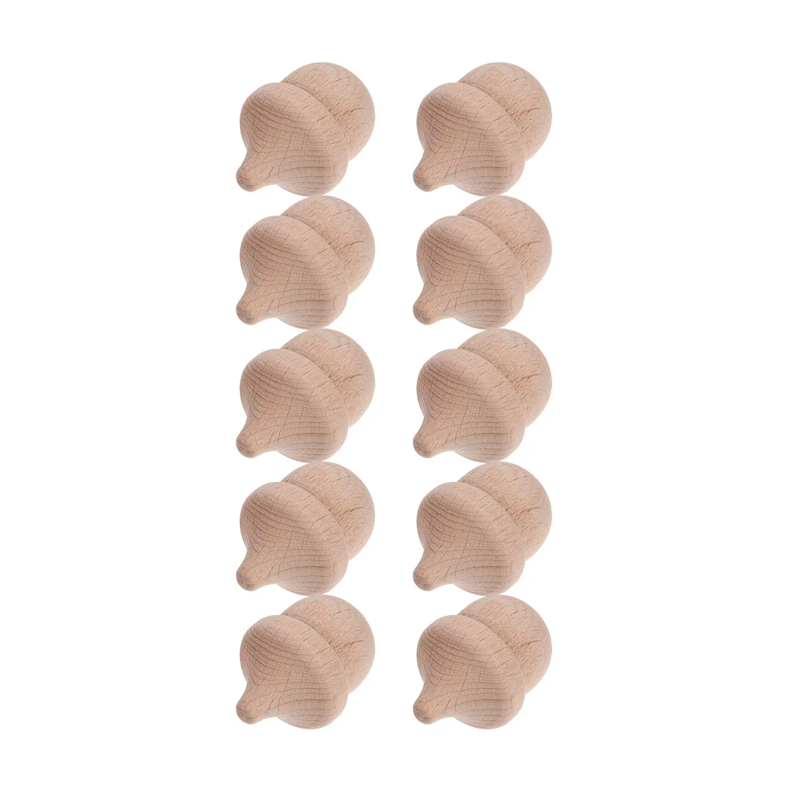 

10Pcs Premium Unpainted Wood Acorn Shape Craft Supplies for Children Art Activity Personalized Home Decor DIY Acorn Ornament