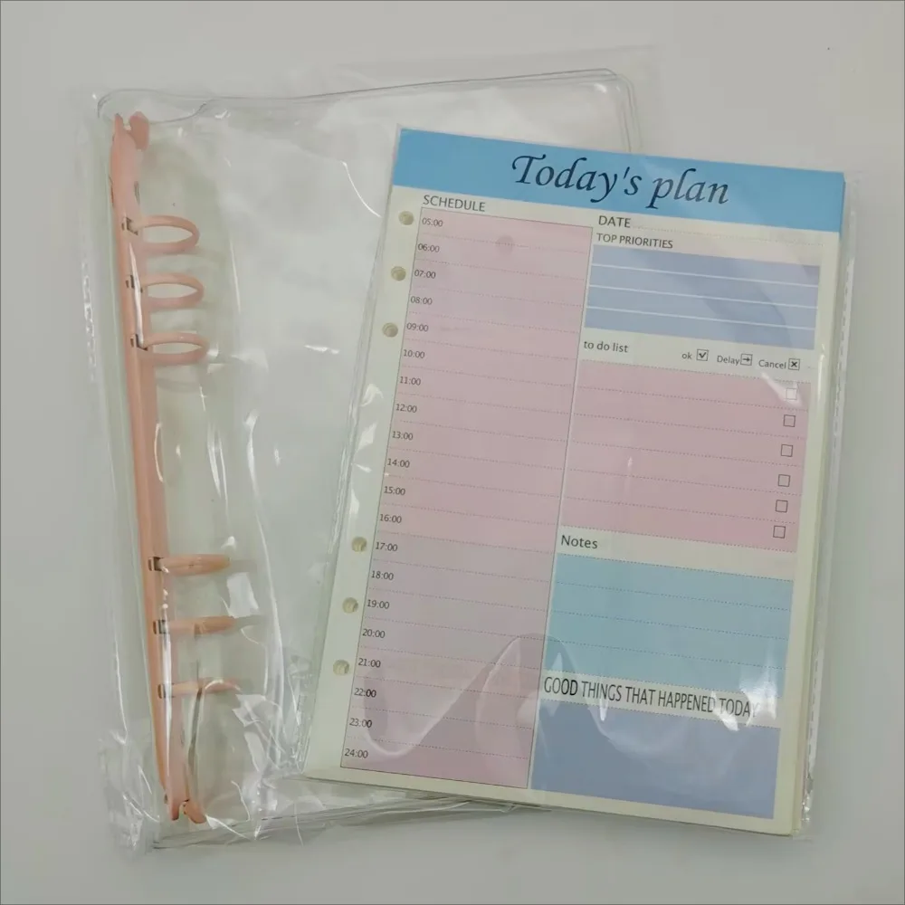 1 st Planner Agenda A5 losbladige Notebook Bindmiddel Schema's Dagelijks Plan Takenlijst Kladblok 100 Pagina's Kantoor Schoolbenodigdheden