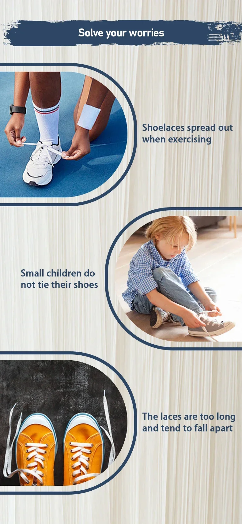 Dreieckige Schnellverschluss-Schnürsenkel, elastisches Schnürsenkel-Set, langlebige Ersatzschnüre für Sneaker & Outdoor-Schuhe, 1 Paar – Detail 3