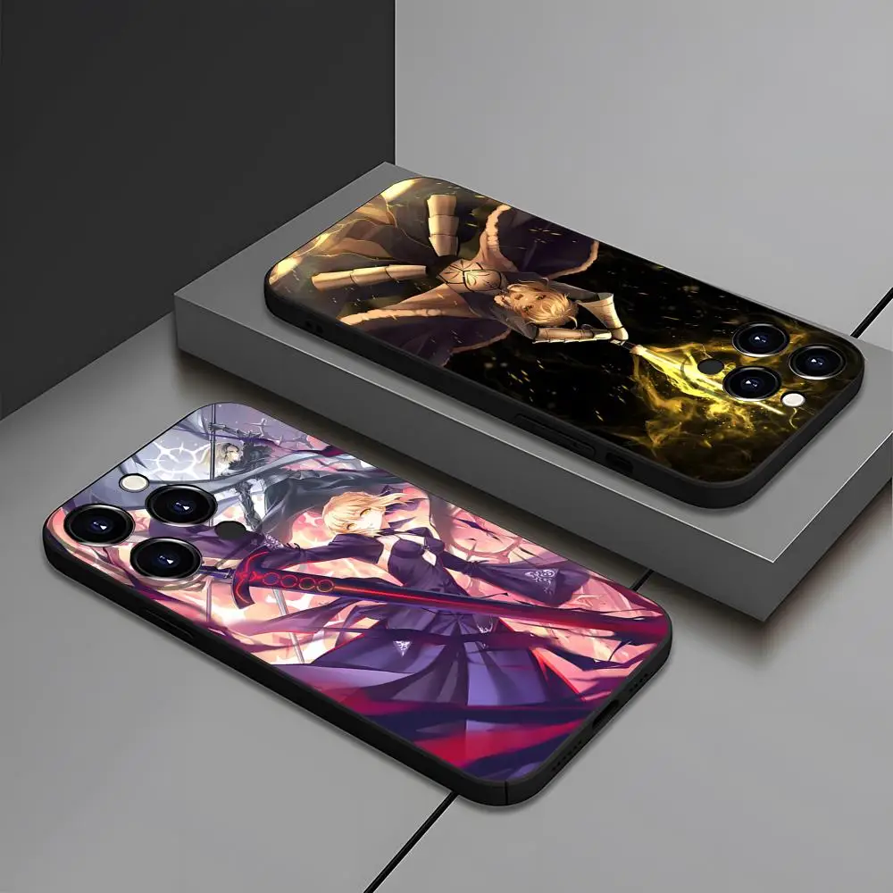 MINISO-Fate Stay Night Phone Case For IPhone 15 16 13 Pro Max 14 12 11 Xr X 8 7 6 Plus Luxury Back Cover