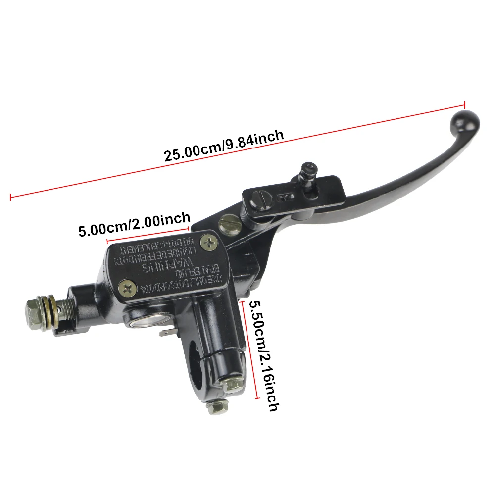 Alavanca de freio hidráulica do cilindro para motocicleta, bomba de embreagem esquerda e direita, Dirt Bike ATV Four-wheel Motorcycle, 50cc-250cc