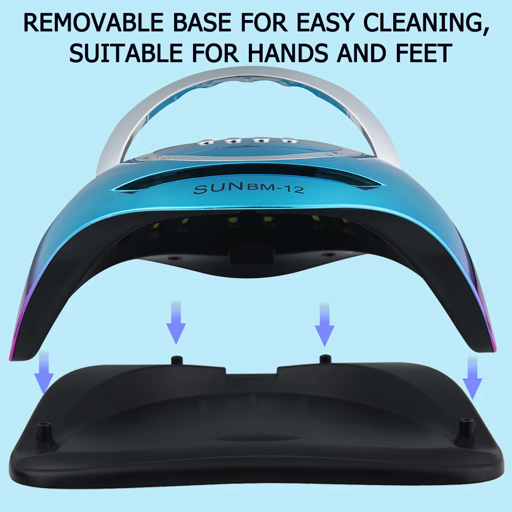 TFSCLOIN UV LED Nail Lamp 72LEDS for Professional Saloon Fast Nail Gel Dryer With 4 Timers Automatic Sensor LCD Display