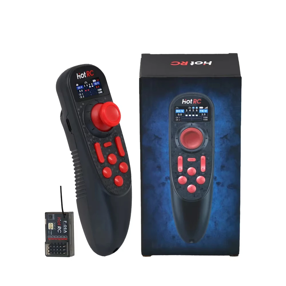 HOTRC DS-650 2.4GHz 6 Channel RC Radio Transmitter F-06A Receiver For RC Car Boat Tank Remote Control System