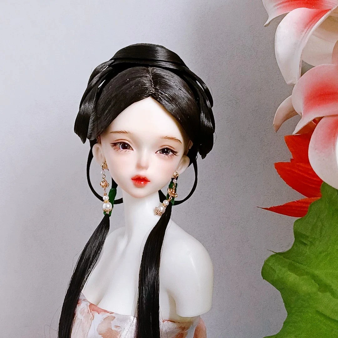 1/4 1/3 Ancient Costume BJD Wig Chinese Hanfu Fairy Long Hair Retro Wigs For BJD/SD MSD SD13 Girl SSDF Doll Accessories C2433