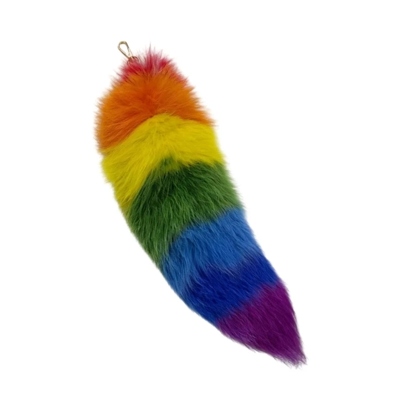 Plush Tail Charm with Loop and Clip, Distinctive Hanging Marker for