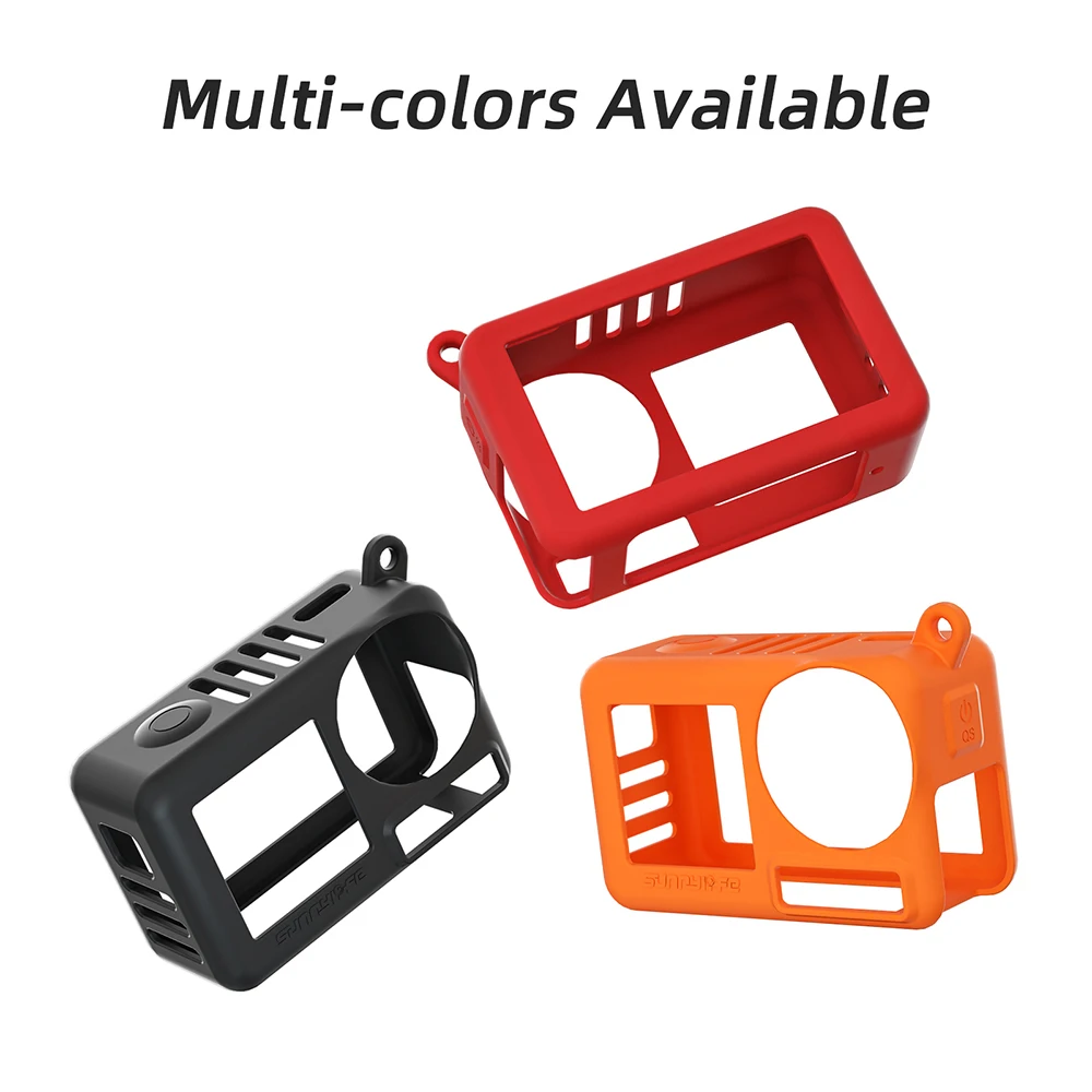 Silicone Case Cover For Osmo Action 4& 3 Lens Cap& Lanyard Camera Lens Cover For DJI Action 4 Accessories