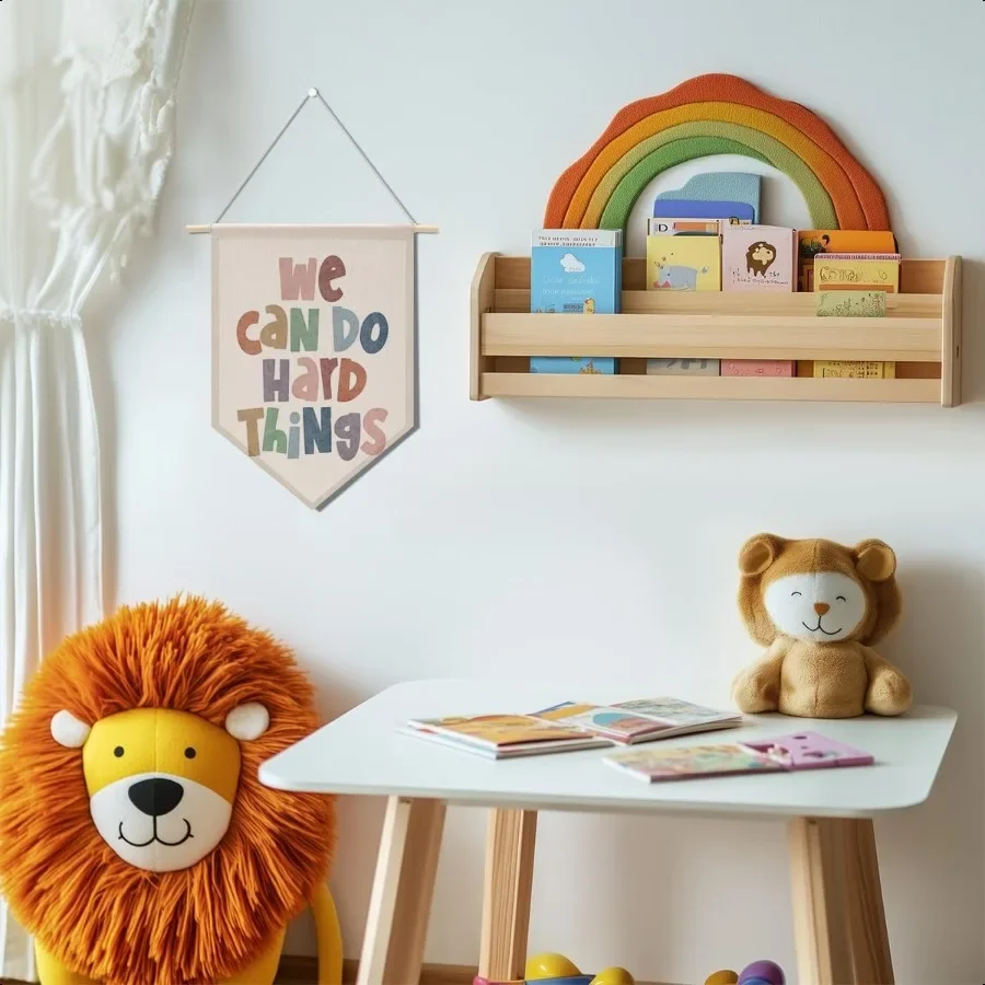 ديكور حائط ملهم للفصل الدراسي من بوهو للأولاد والبنات، لافتة علم معلقة على الحائط، مكتب المعلم، غرفة اللعب، غرفة النوم، الأطفال #2