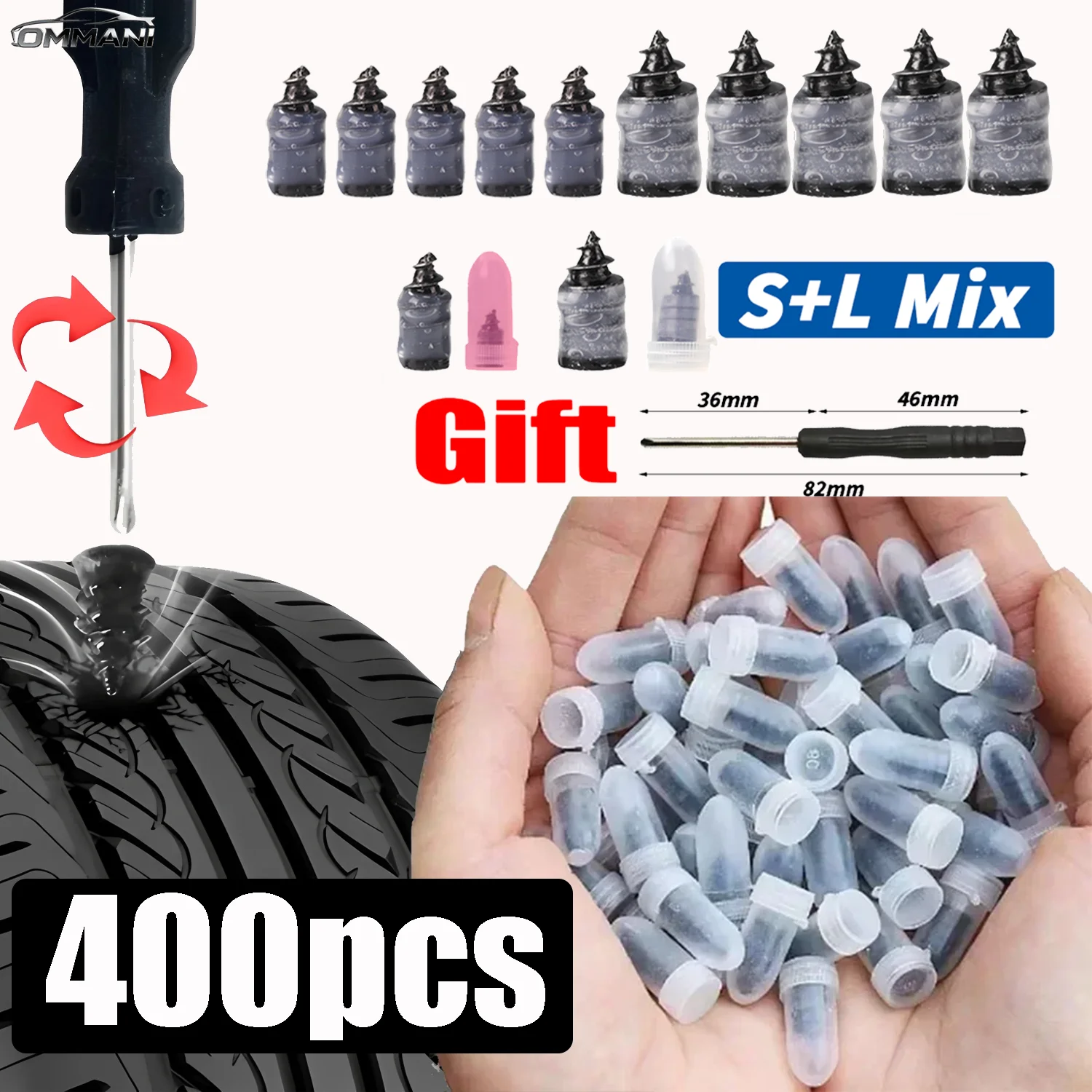 

Car Tire Repair Nail Car Wheel Universal Puncture Repair Kit Patch Motorcycle Rubber Screw Automotive Repair Screws
