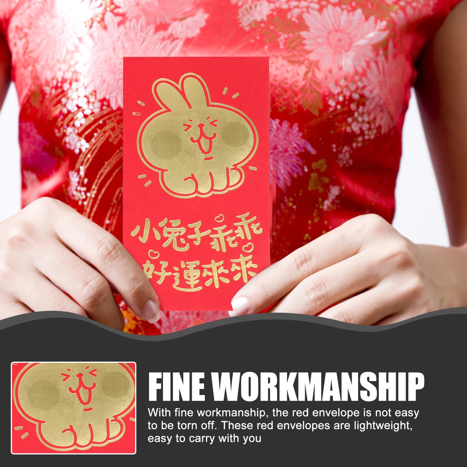 30pcs Creative Rabbit Envelopes Fine Craftsmanship Festival Gift For Chinese New Year Birthday Engagement Lightweight Easy Carry