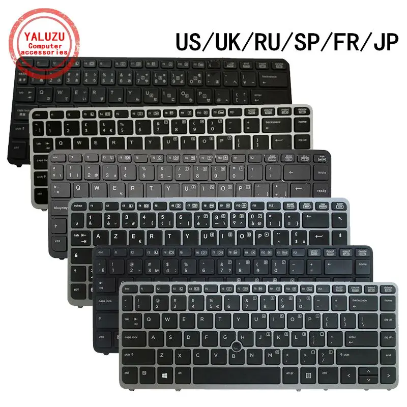 US/UK/RU/SP/FR/JP NEW Laptop Keyboard For HP 840 G1/G2 845 G1/G2 850 G1/G2 740 G1/G2 745 750 G1/G2 ZBook 14 G1/G2 15U G1/G2