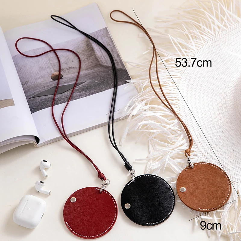 Multi-Function Magnetic Glasses Cover Hanging Leather Necklace Portable Travel Headphones Sunglasses Case Storage Necklace