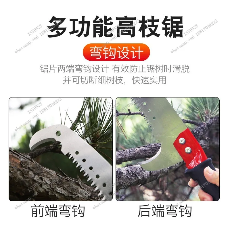Extendable Telescopic Pole Pruning Saw High Altitude Tree Branch Cutter Tool for Garden Trimming
