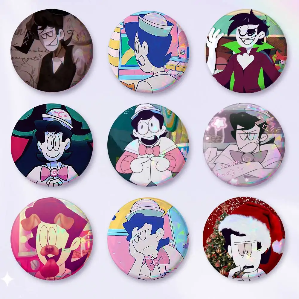 A-Spooky Month Kevin Anime Round Badges, Brooches, Clothing Accessories, Birthday Gifts, Anime Conventions