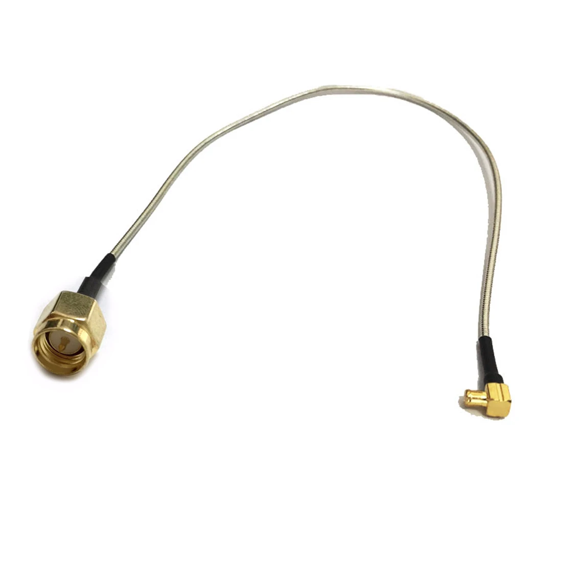 1PC SMA Male  to MCX Male Plug Straight RA90-Degree Semi-Flexible Cable RG405.086