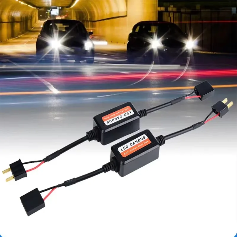 H4 H7 H11 9005 Car LED Headlight Canbus EMC Error Free Anti Flicker Resistor Canceller For H1 H7 H4 LED Headlights Kit Amagi