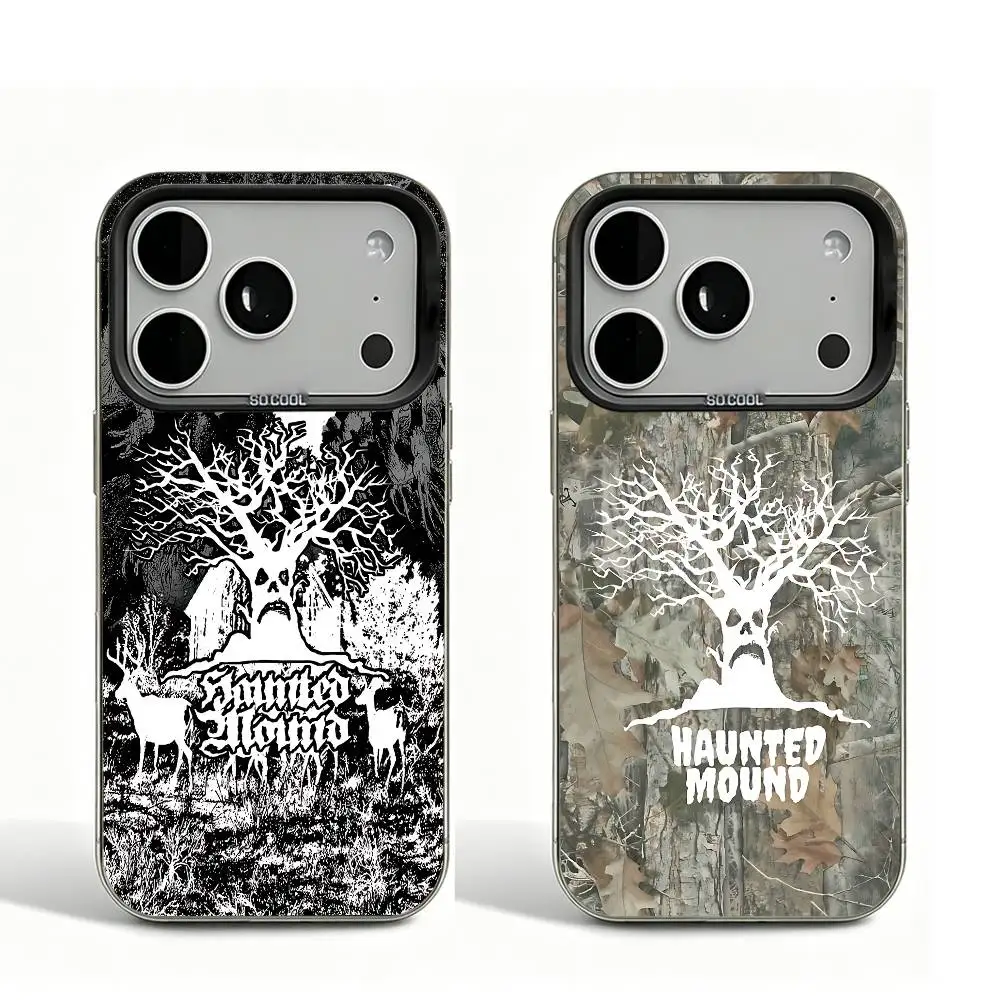 

H-Haunted S-Sematary M-Mound Black Matte Phone Case For iPhone 12 11 14 13 17 16 15 Pro Max Large Lens Frame Cover