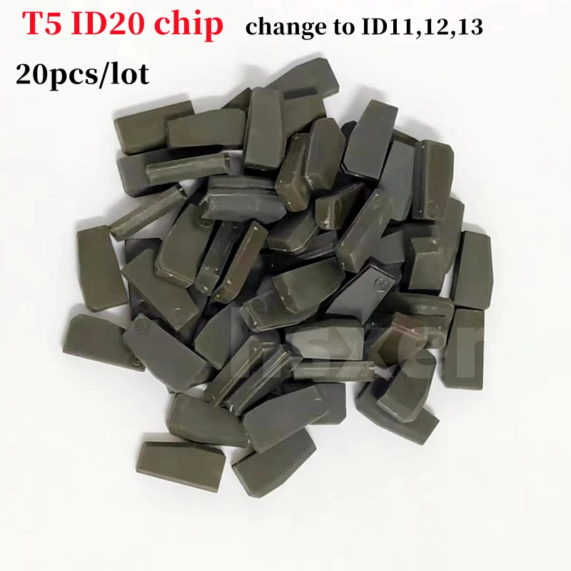 Original Chip T5 (ID20) Transponder T5 Ceramic chip ID20 ID 11 ,12,13 T20 ID13 Carbon CHIP Car Key Chip 20-50pcs/lot