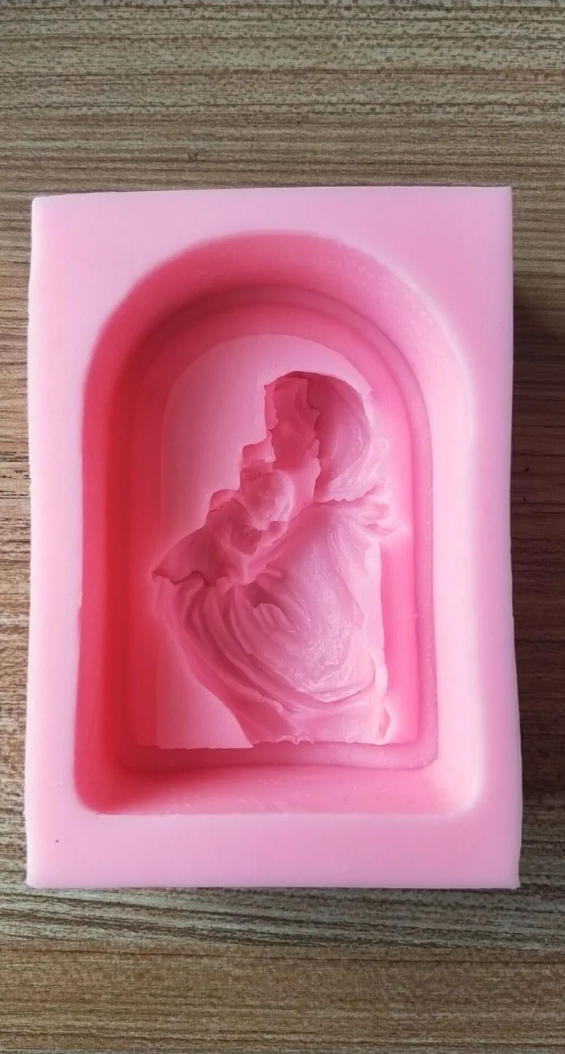 2D Silicone Soap Mold Handmade Soap Making Cake Decoration Mold - Mother & Baby Moulds PRZY Eco-friendly