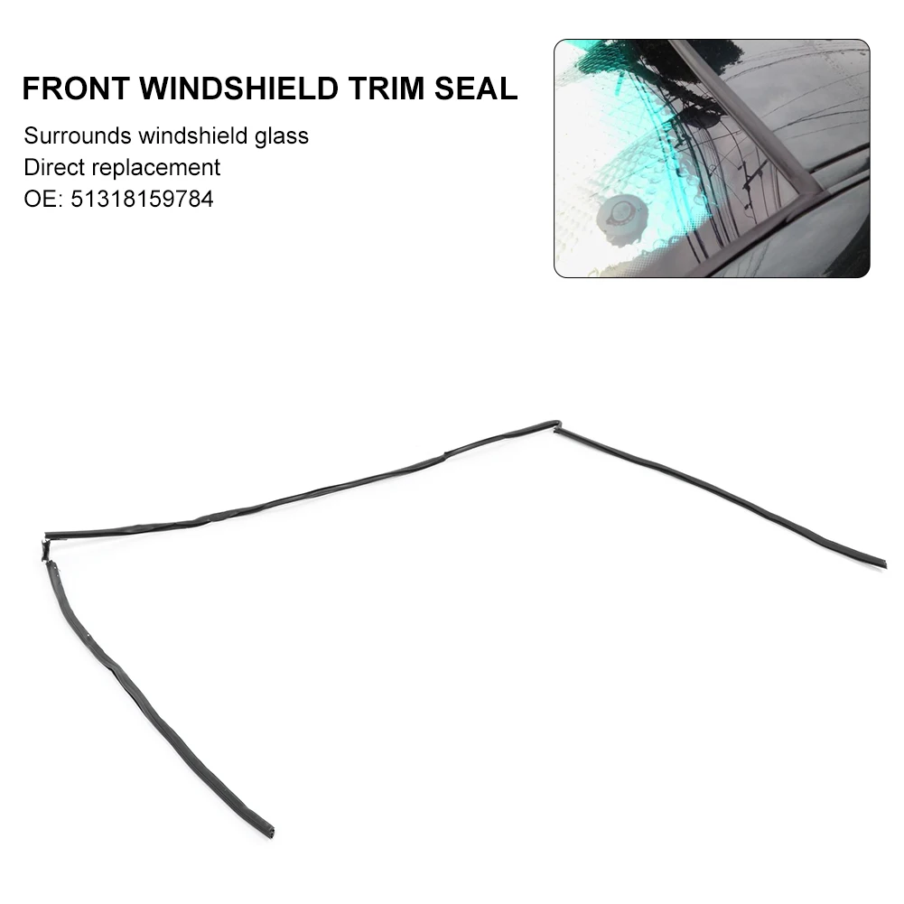 Front Windshield Trim  Molding Weatherstrip 51318159784 Fit for BMW 5 Series E39 528i 540i M5 Front Windshield