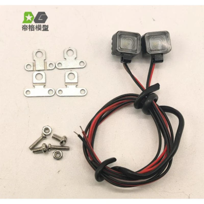 1 Paar CNC-Aluminiumlegierung LED-Beleuchtungsscheinwerfer Positionslicht für 1/14 Tamiya RC Truck für Scania 770S Actros Volvo 56372 Teile – Detail 4