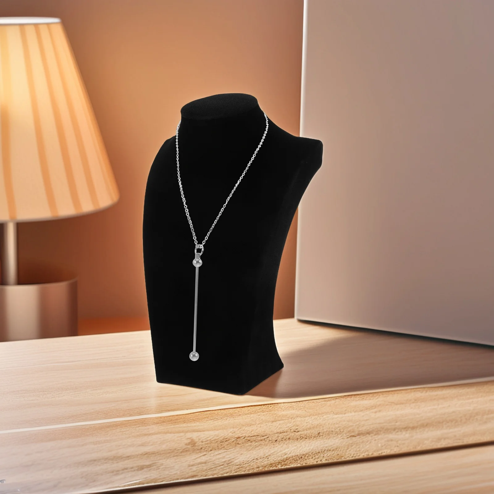 

Premium Necklace Display Rack Earrings Organizer Jewelry Stand Holder Portrait Mannequin Decorative Shelf Sturdy Lightweight