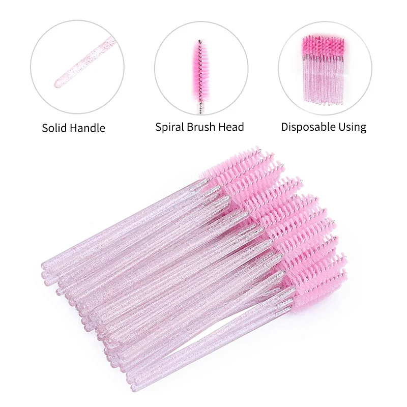 ICONSIGN Hot sale Crystal Lash Brush Convenient Adjustabl Shape Eyelash Eyebrow Makeup Brush Beauty Accessory Wholesale