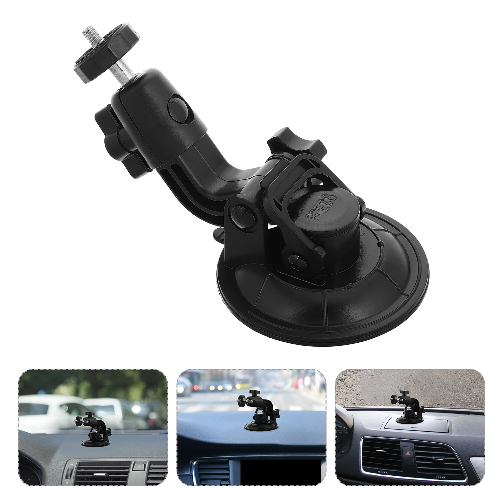 

Universal Car Action Dash Recorder Adjustable Bracket Holder Black Strong Stable Durable Easy Install Portable Mount Rack For